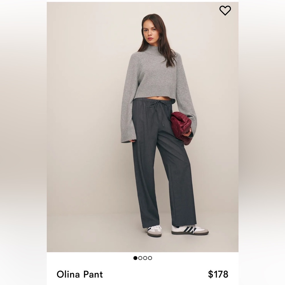 Reformation Olina Pant Charcoal - Size XS